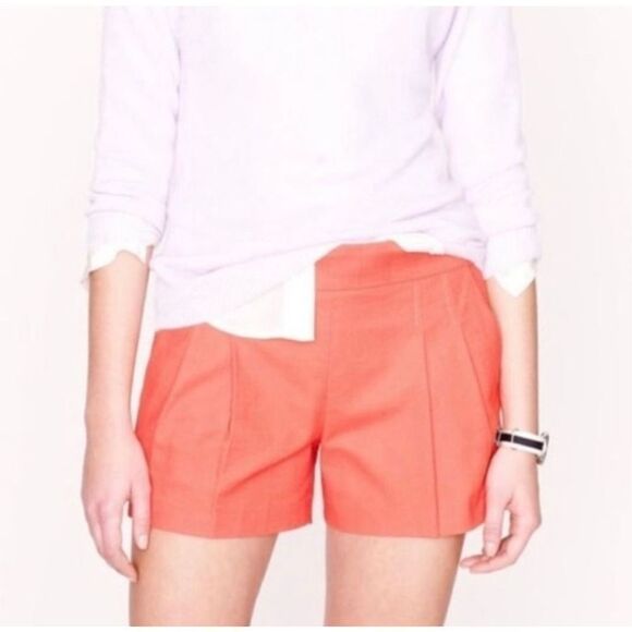 Womens Forever 21 Metallic Fleck Tweed Peach Pleated High Waisted Shorts - Sz S - Picture 1 of 3